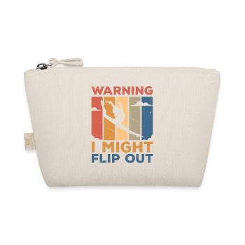 Warning I Might Flip Out Gymnastics Gymnast Acroba - Bio-Täschchen - Natur - Vorne