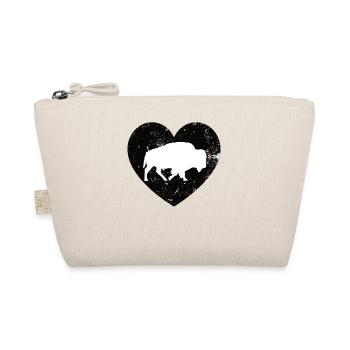 Buffalo Ox Vintage Bison - Organic Pouch - nature - Front