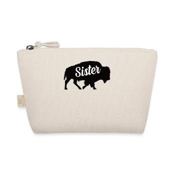 Bison Brother Beef Buffalo Zoo Father Sister Farmer - Organic Pouch - nature - Front