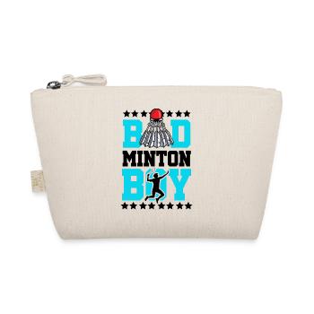 Badminton Boy Noun Definition Shuttlecock Badminto - Bio-Täschchen - Natur - Vorne