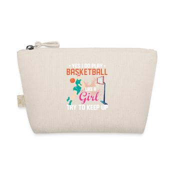 Ja, ich spiele Basketball wie ein Mädchen - Bio-Täschchen - Natur - Vorne
