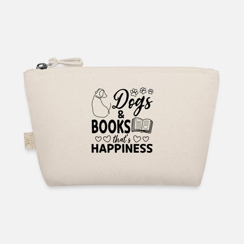 Dogs & Books That's Happiness - Book Reading Books - Bio-Täschchen - Natur
