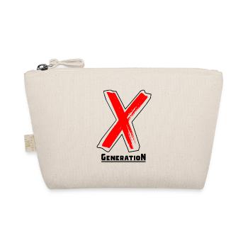 Generation X Letters/X Symbol Text Gift - Organic Pouch - nature - Front