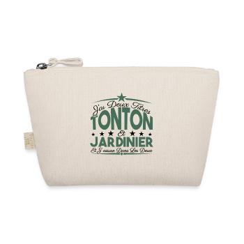 J'ai deux titres tonton et Jardinier Cadeau tonton - Trousse biologique - nature - Devant