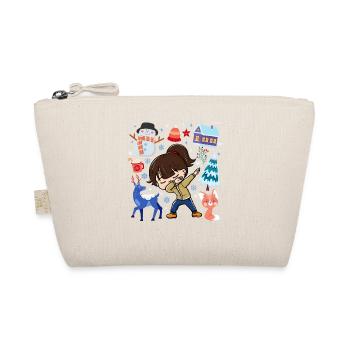 Spotted Girls Snow Deer Winter Temperate - Organic Pouch - nature - Front
