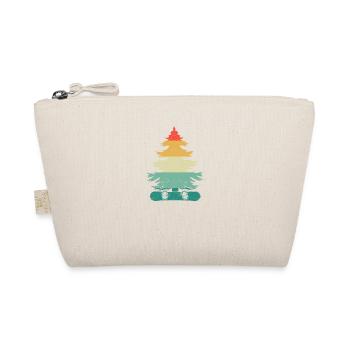 Vintage Pine Snowboard Winter Sports Boarding - Organic Pouch - nature - Front