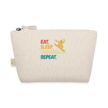 Eat Sleep Snowboard Repeat Snowboarder Funny Snow - Organic Pouch - nature - Front
