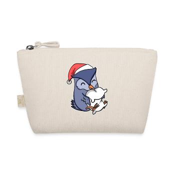 Owl Christmas Sleep Sleep Sleep - Organic Pouch - nature - Front