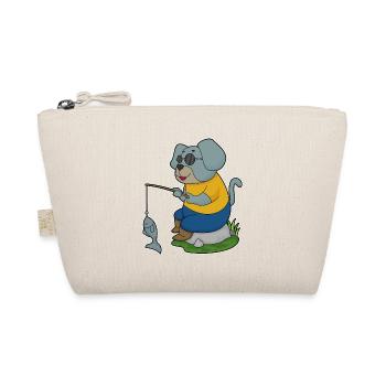 Dog Angler Fish Fishing - Organic Pouch - nature - Front