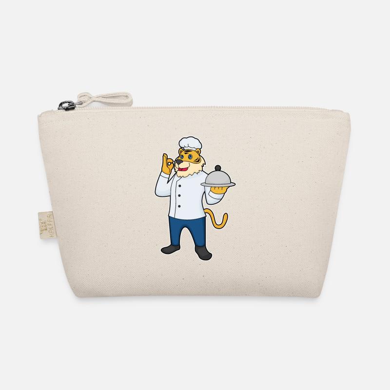 Cuisinier tigre servant la cuisine de cloches Trousse biologique