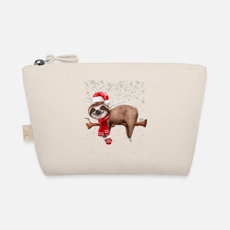 Faultier Weihnachten - Bio-Täschchen - Natur
