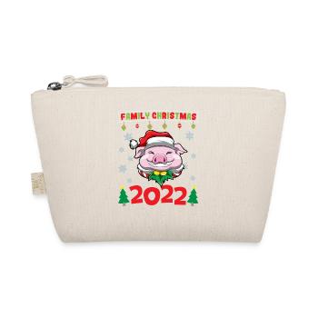 Noël en famille 2022 Drôle d’amoureux de Noël assorti - Trousse biologique - nature - Devant