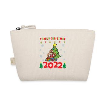 Noël en famille 2022 Drôle d’amoureux de Noël assorti - Trousse biologique - nature - Devant