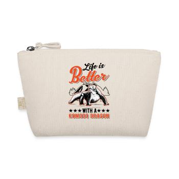 Life is better with a Komodo dragon - Organic Pouch - nature - Front