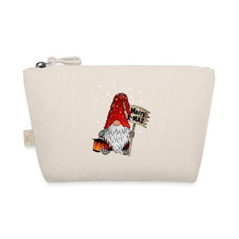 Christmas Dwarf Christmas Gnome - Organic Pouch - nature - Front