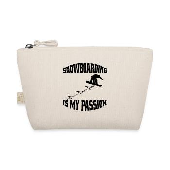 Snowboard Spruch Wintersport Snowboardfahrer - Bio-Täschchen - Natur - Vorne