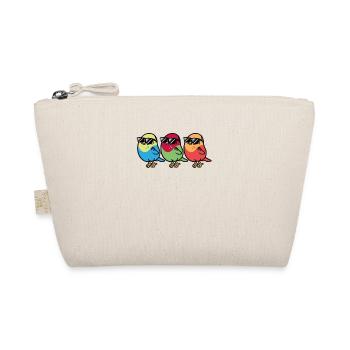 Three white birds with sunglasses - Organic Pouch - nature - Front