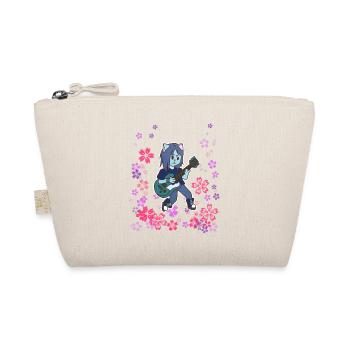 Cat plays guitar in the meadow - Organic Pouch - nature - Front