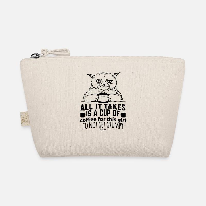 Coffee cat bad mood Organic Pouch