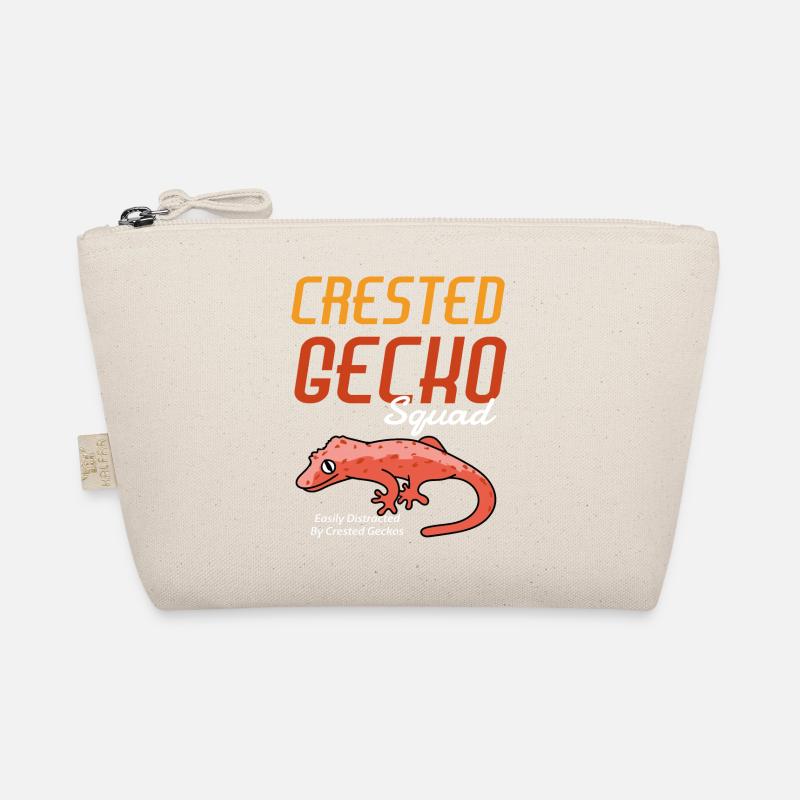Crested Gecko Squad Cute Lizard Exotic Reptile Organic Pouch