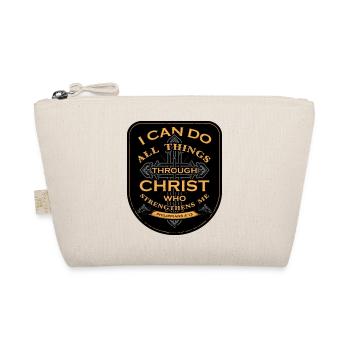 I Can Do All Things Through Christ Who Strengthens - Organic Pouch - nature - Front