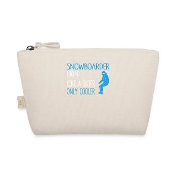 Snowboarder Definition Lustig Snowboarding Berg - Bio-Täschchen - Natur - Vorne