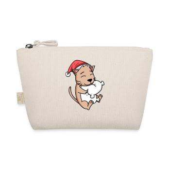 Mignon chat Noël sommeil fatigué - Trousse biologique - nature - Devant