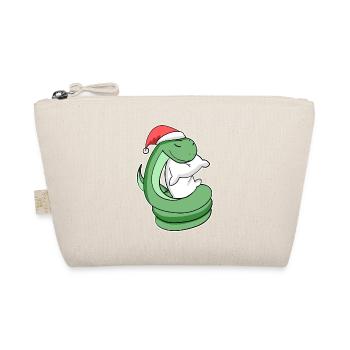 Snake Christmas Sleep Sleep Sleep Sleep - Organic Pouch - nature - Front