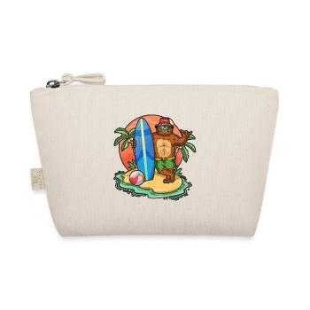 Drôle d’ours Surf Lovers Cool Planche de surf Jeu de mots - Trousse biologique - nature - Devant