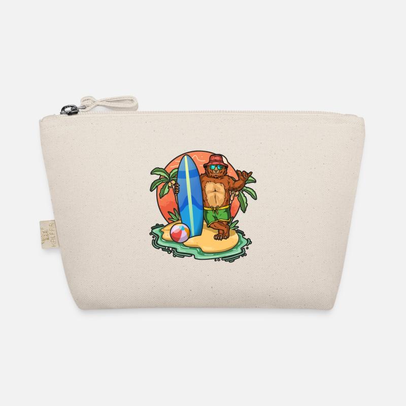 Drôle d’ours Surf Lovers Cool Planche de surf Jeu de mots Trousse biologique