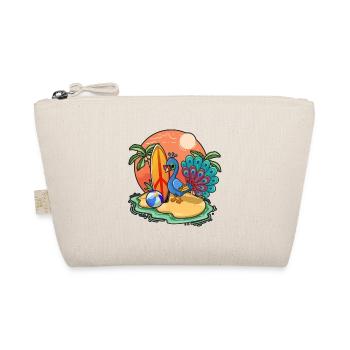Funny Peacock Surf Lovers Cool Surfboard Surfing - Organic Pouch - nature - Front