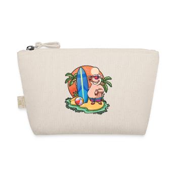 Drôle de cochon Surf Lovers Cool Planche de surf Jeu de mots - Trousse biologique - nature - Devant