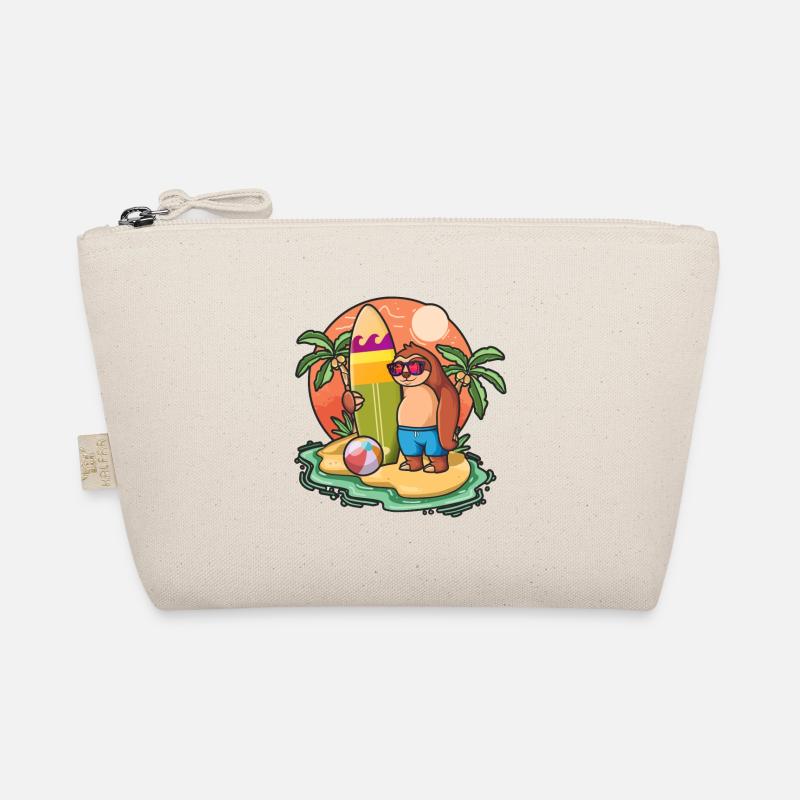 Funny Sloth Surf Lovers Cool Surfboard Surfing Pun Organic Pouch
