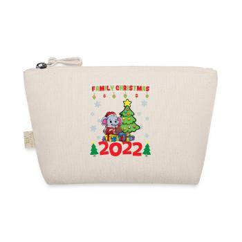 Noël en famille 2022 Drôle d’amoureux de Noël assorti - Trousse biologique - nature - Devant