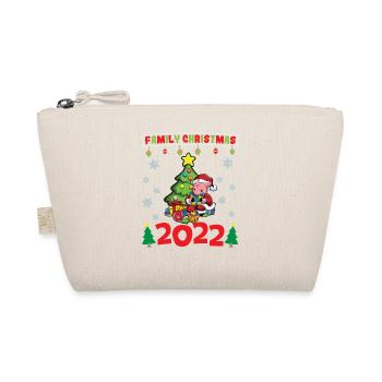 Noël en famille 2022 Drôle d’amoureux de Noël assorti - Trousse biologique - nature - Devant
