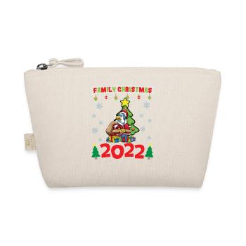 Noël en famille 2022 Drôle d’amoureux de Noël assorti - Trousse biologique - nature - Devant