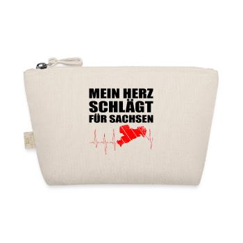 Herzschlag Sachsen Liebe Heimat - Bio-Täschchen - Natur - Vorne