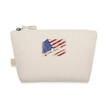 Amerikanische Flagge Snowboard Snowboarding - Bio-Täschchen - Natur - Vorne