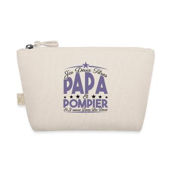 J'ai deux titres Papa et Pompier, Cadeau Papa. - Trousse biologique - nature - Devant