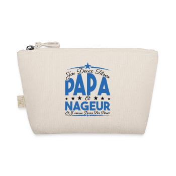 J'ai deux titres Papa et Nageur, Cadeau Papa. - Trousse biologique - nature - Devant