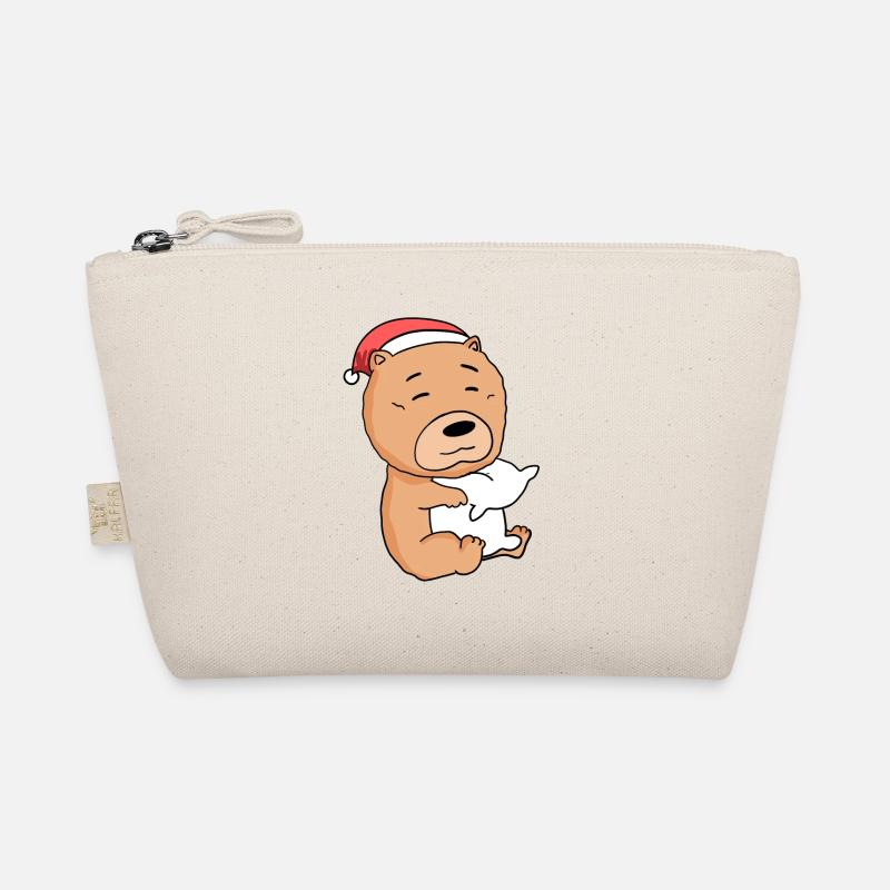 Chow Chow Dog Christmas Sleep Tired Organic Pouch