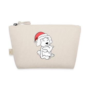 Caniche Chien Noël Sommeil Fatigué - Trousse biologique - nature - Devant