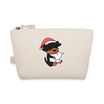 Rottweiler Chien Noël Sommeil Fatigué - Trousse biologique - nature - Devant