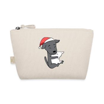 Italienisches Windspiel Hund Weihnachten Schlafen - Bio-Täschchen - Natur - Vorne