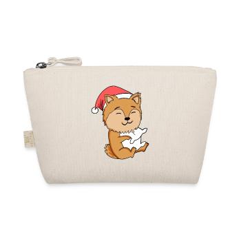Spitz Miniature Chien Noël Sommeil Fatigué - Trousse biologique - nature - Devant