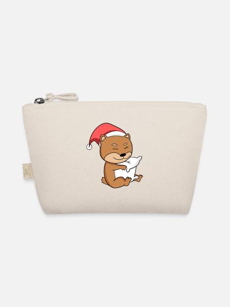 Shiba Inu Chien Noël Dormir Fatigué - Trousse biologique - nature - Devant