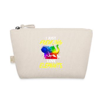 I Just Freaking Love Elephants Retro Punk Designs - Organic Pouch - nature - Front