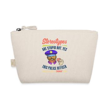 This Police Officer Love A Donut Funny Stereotypes - Organic Pouch - nature - Front