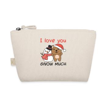 Quokka I love you snow much snowman pun - Organic Pouch - nature - Front