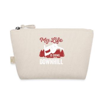 Snowboard Winter Snowboarding My Life Is Going - Organic Pouch - nature - Front